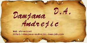 Damjana Andrejić vizit kartica